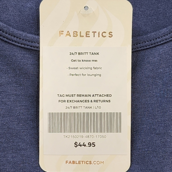 Fabletics Women's Classic Navy 24/7 Britt Tank - L - Picture 7 of 8